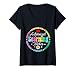 Womens Groovy Advanced Learning Teacher Appreciation Week V-Neck T-Shirt