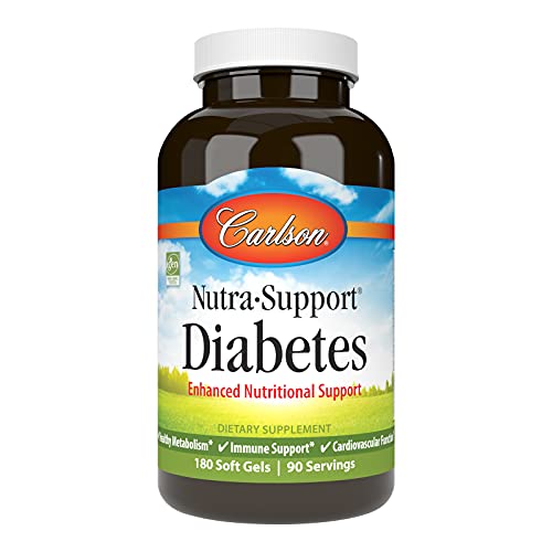 Carlson - Nutra-Support Diabetes, Enhanced Nutritional Support Supplements, Healthy Metabolism, Immune Support, Heart Health, 180 Capsules Carlson - Nutra-Support Diabetes, Enhanced Nutritional Support Supplements, Healthy Metabolism, Immune Support, Heart Health, 180 Capsules
