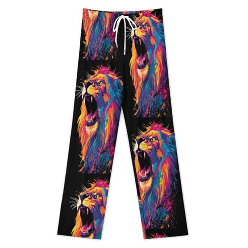 Animal Graphic Men's Pajama Pants Lightweight Casual Soft Lounge Pants Sleepwear with Drawstring Pockets3