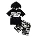 Produktbild Baby Sommer Kleidung TTLOVE Kleinkind Jungen Bekleidungssets Letter Print Kurzarm T-Shirt Tops + Camouflage Shorts Sommer 2Pcs Outfit Set 1-7 Jahre