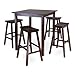 Winsome Wood - Parkland Five Table Pub Set, Antique Walnut 94549