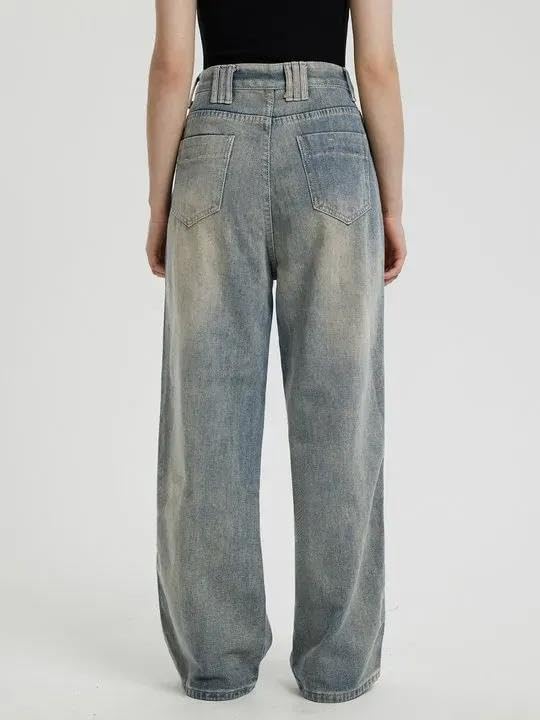 Image of KOTTY Women Wide Leg Baggy Jeans High Waist Relaxed Fit Denim Casual Wear