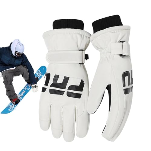 Guantes impermeables con pantalla táctil, guantes de esquí de invierno unisex | Manoplas de esquí con pantalla táctil a prueba de viento - Guantes cálidos para clima frío y snowboard para esquiar, hac