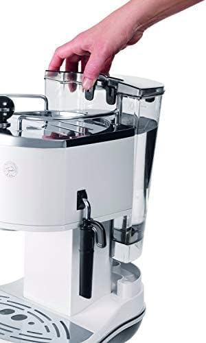 DeLonghi ICONA ECO311.W Macchina da Caffè Espresso Manuale e Cappuccino, Caffè in Polvere e in Cialde E.S.E., Spegnimento Automatico, Serbatoio Estraibile da 1.4L, Potenza 1100W, Scaldatazze, Bianco