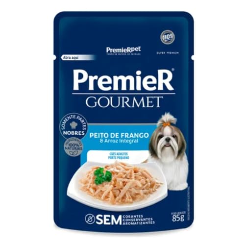 Premier Gourmet Para Cães Adulto Pequeno Porter Sabor Frango 85g - Caixa com 20 unidades