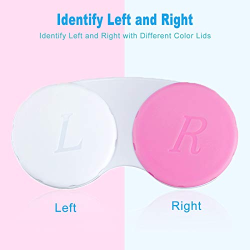 image for QVVQ 12PCS Contact Lens Case, Colorful Contact Lens Box Left/Right Eye