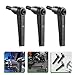 balacoo 3pcs Adjustable Clamping Handles M8 External Thread Zinc Alloy Push Button Ratchet Levers for Industrial Machinery and Trailer Jack Replacement