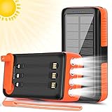 【solar handy ladegerät】Die Solar-Powerbank ist mit einem Notfall-Solarpanel ausgestattet, das es Ihnen ermöglicht, das Solarpanel zum Aufladen Ihres Mobiltelefons in freier Wildbahn zu verwenden, wenn kein Netzstrom vorhanden ist.