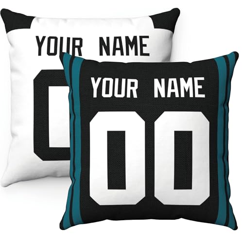 Image of ANTKING Throw Pillow 2 Pack Custom Any Name and Number Personalized Gift for Men Women Boys