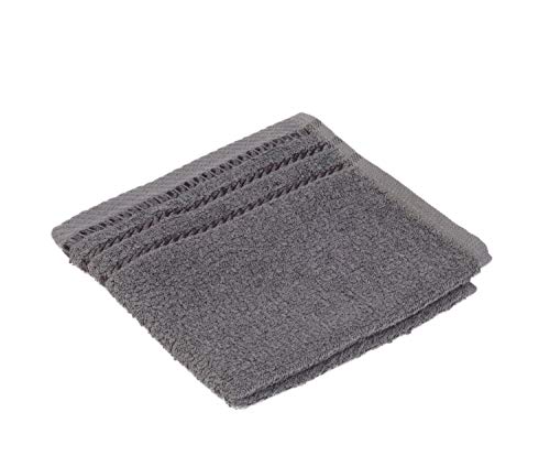 Gözze - Lot de 4 Essuie-Mains, Berlin, 100% Coton, 30 x 30 cm - Anthracite
