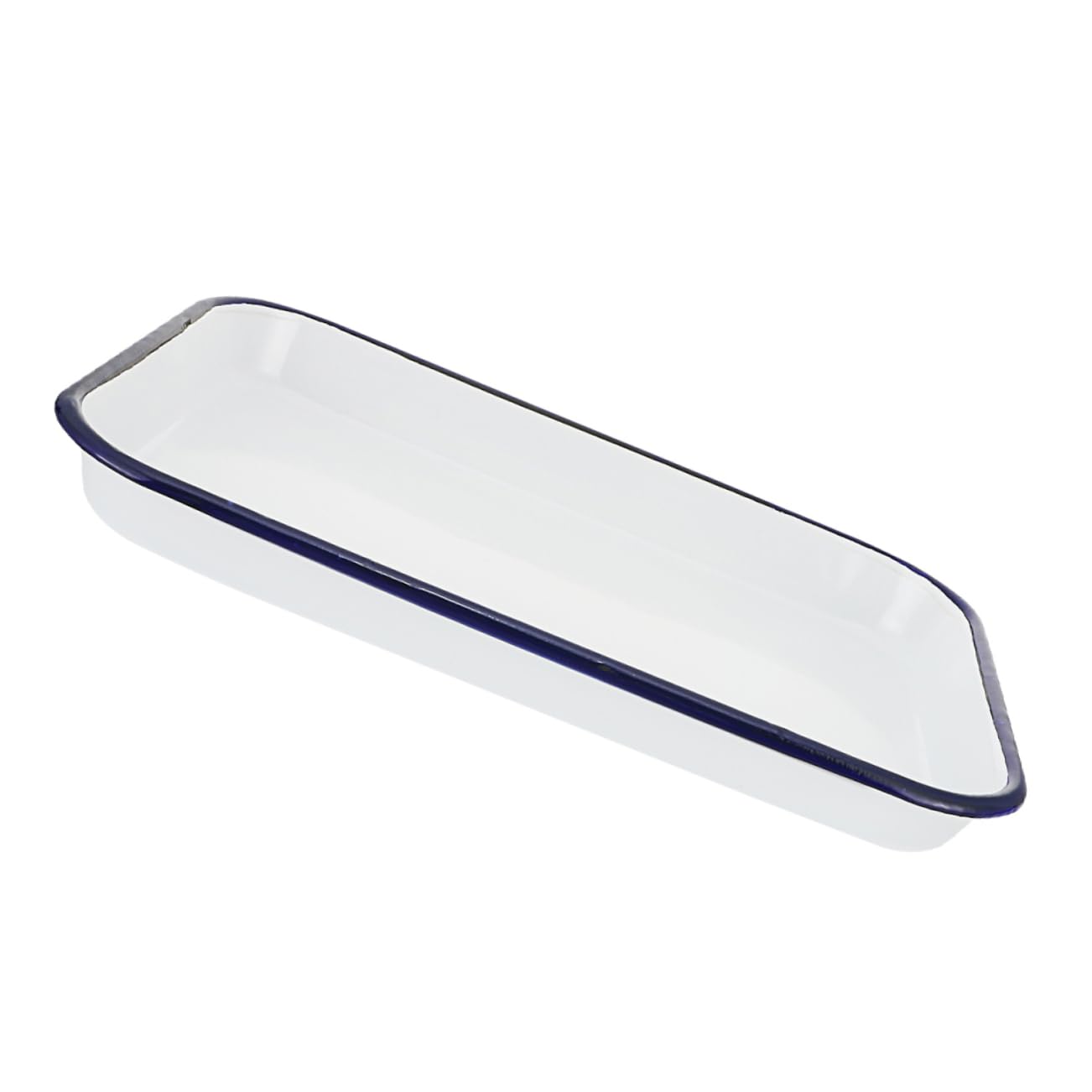 VILLFUL Enamel Tray Experimental Laboratory Sterilized Tray Enamel Sterilized Tray Multi-functional Oven Pan Multi-functional Tray Laboratory Sterilized Square Tray Enamel Storage Plate