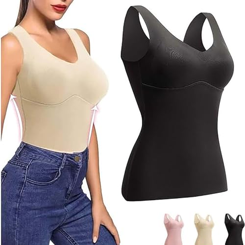Carethier Fiberfit Hourglass Sculpting Self Heating Vest, Sculpting Self Heating Vest, Women's 2-in-1 Built-in Bra2