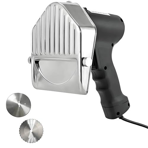 PioMue Commercial Electric Doner Kebab Slicer - Cordless Meat Slicer Machine with Adjustable Thickness Stainless Cutter for Restaurant BBQ Wired
