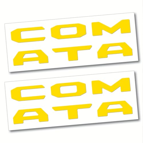 Image of (2 Sets) Prime Series UV Weatherproof Vinyl Decals for Glove Box Dashboard Letter Inserts Compatible fits Tacoma 2016-2023 (Gloss Yellow)