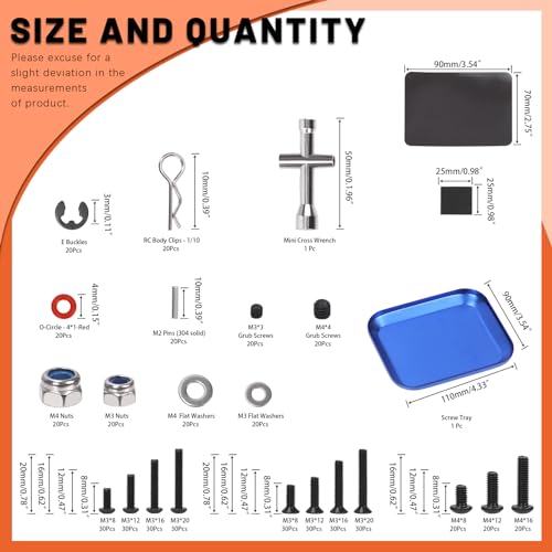 Tanstic 502Pcs Universal RC Screw Kit - Image 2