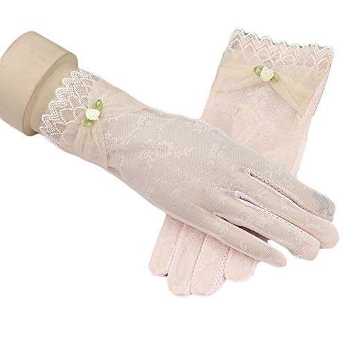 Rekaf Frühling Herbst Sonnencreme Handschuhe Damenhandschuhe Dünn Sommer Fahren Rutschfeste Touchscreen Handschuhe Lace Biker Stretcheis Sonnenschirm Mittenbildschirm Mitten Radfahren Reiten Fahren Kl Cover