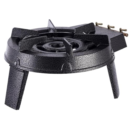 TC TECHNIC Una estufa taburete de gas de 9,8 kW construcción de hierro fundido estufa de camping,...