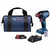 BOSCH GDX18V-1860CB15 18V Connected-Ready Two-In-One 1/4 In. and 1/2 In. Bit/Socket Impact Driver/Wrench Kit with (1) CORE18V 4 Ah Advanced Power Battery