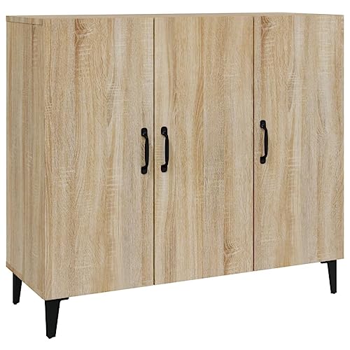 vidaXL Buffet Armoire de Rangement Organisateur de Maison Meuble de Rangement Armoire de Salon Intérieur Chêne Sonoma Bois d'Ingénierie 90x34x80 cm
