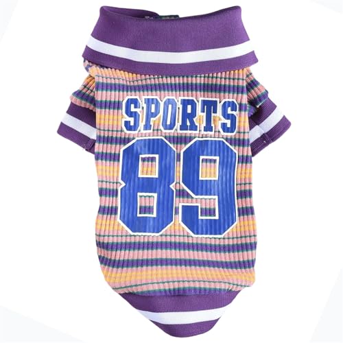 JPETTOペット服 春 秋 犬服 シャツ 可愛い ドッグウェア タンクトップ 犬の服 パジャマ 脱毛保護 猫服 シャツ 子犬 チワワ 運動シャツ お出掛け用 散歩 ペット用品 通年使える25-H22003Sパープル2XL