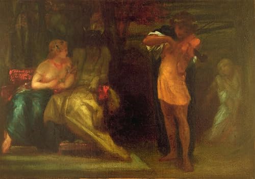 Pintura lienzo Orpheus de Frederic Leighton 60x90cm: elimine la sobriedad de su oficina