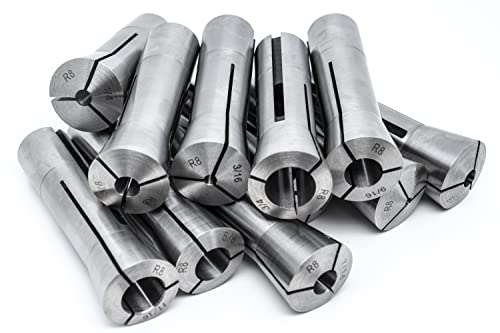 R8 Round Collet Set (11PC 1/8-3/4 x 1/16 Ths)