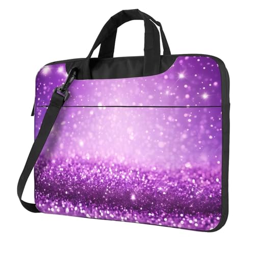 Sac ordinateur portable résistant aux chocs violet pailleté pour le bureau