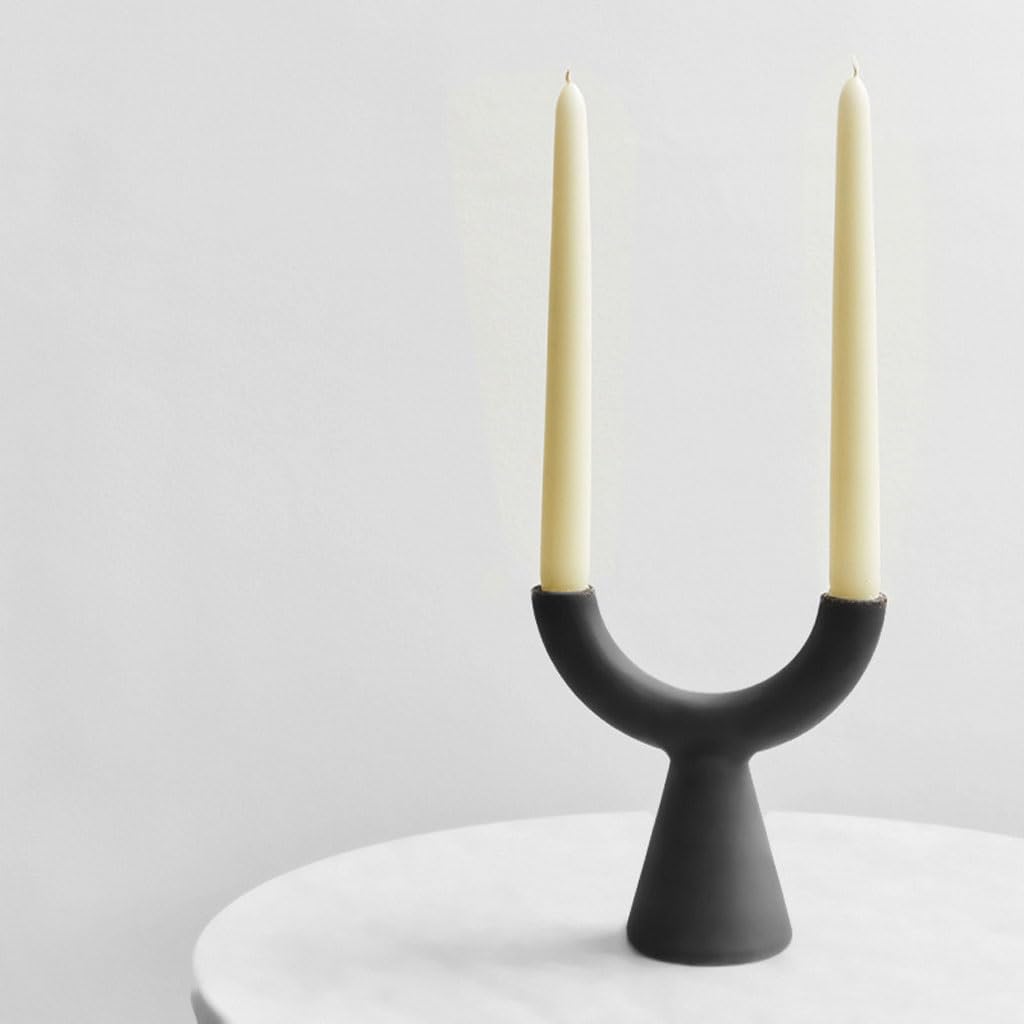 Kerzenhalter, Retro-Keramik-Kerzenständer, Kerzenlicht-Dinner, Kerzenhalter for Zuhause, Esstisch, Wohnzimmer, Desktop-Ornamente, Kerzenhalter ，Kerzenständer(B)