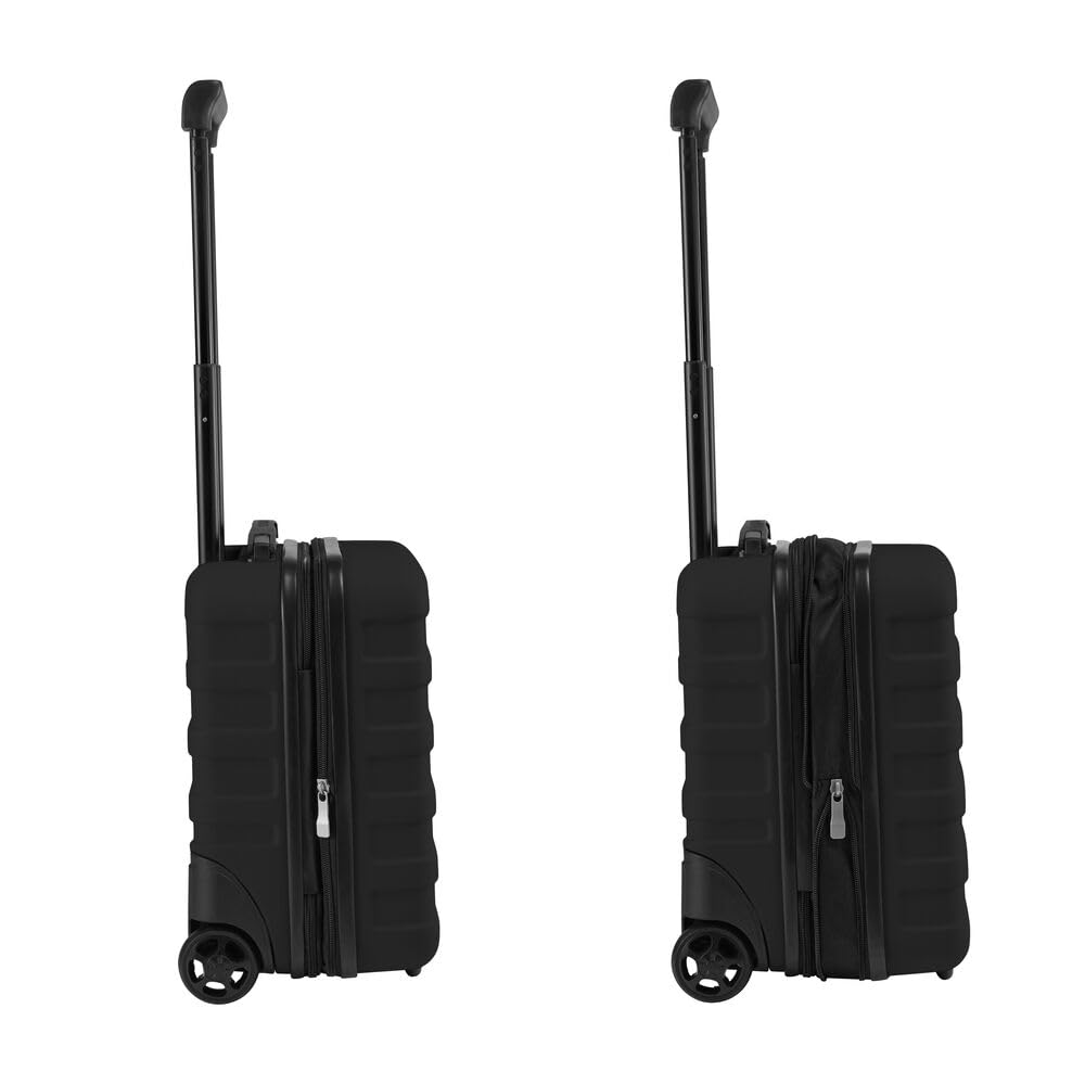 Cabin Max Anode 40 x 30 x 20 cm Hardscalen - Maleta con Ruedas para bajo Asiento, 24 L, Wizz Air, Eurowings (Black, 40 x 30 x 20 cm, Ampliable a 40 x 20 x 25 cm) — view 2