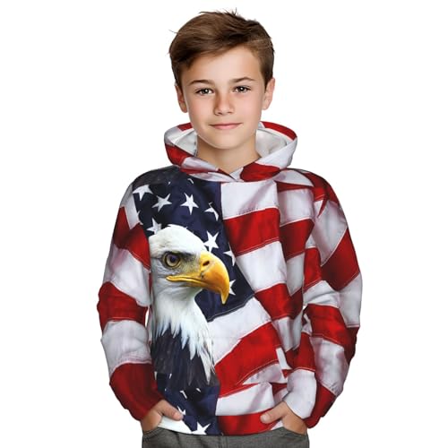 Image of Boy'S Sweatshirt Fleece Hoodie Blend Hooded Sweatshirt Plush Pullover Hoodie Size For Boys And Girls