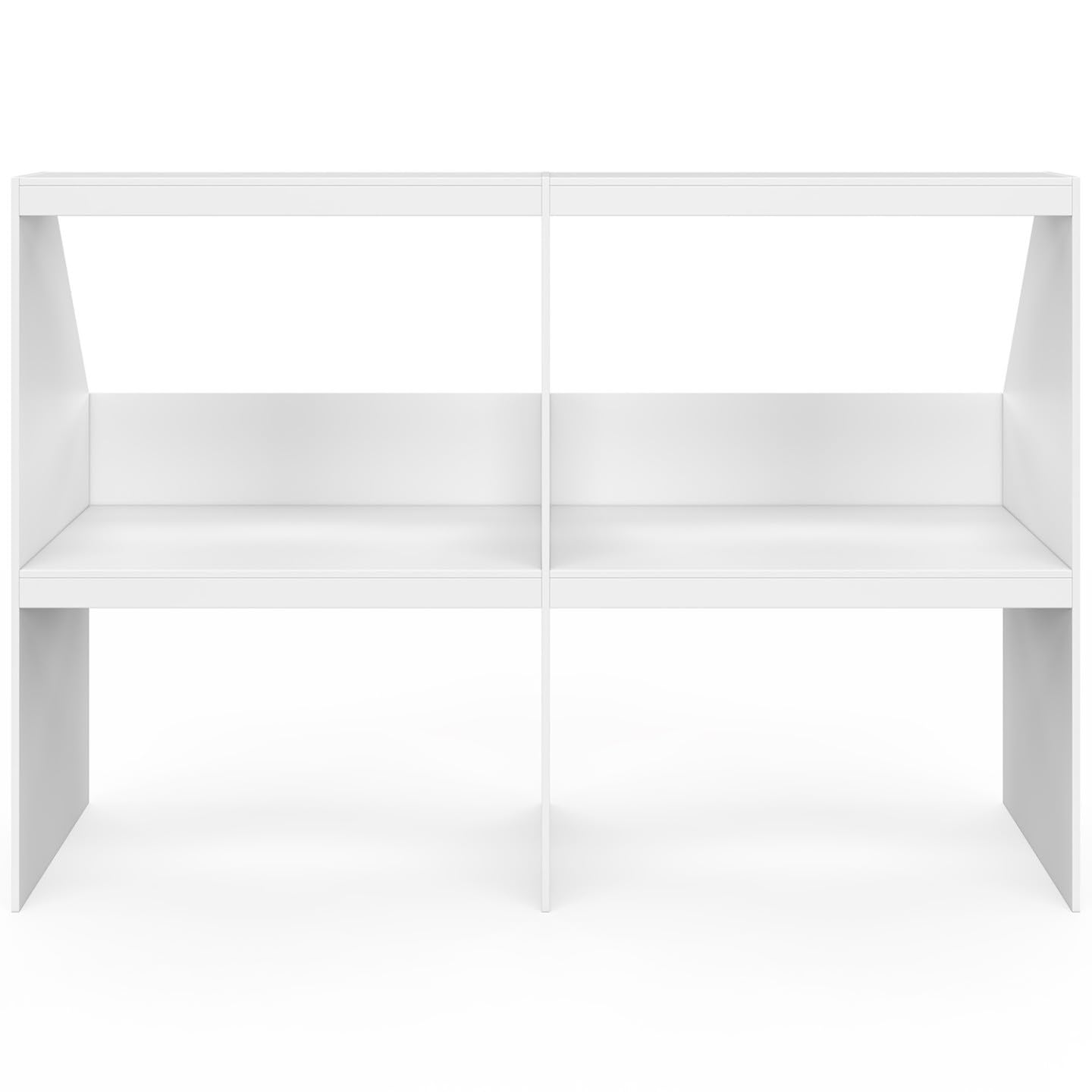 IDMarket - Etagère sous Pente 4 Cases TOMI 160 x 50 x 110/70 cm Blanc