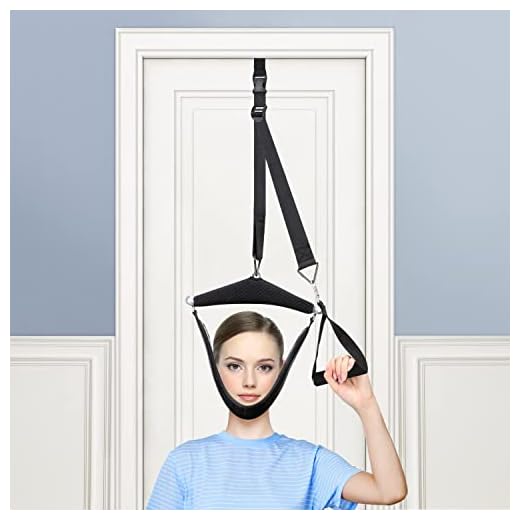 Neck Stretcher Cervical Traction Cervical Neck Traction Device for Home Use Over The Door Neck Traction Portable Neck Pain Relief Physical Therapy AIDS for Neck Decompression Devices