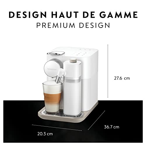 Image of Nespresso Gran Lattissima EN640 Coffee and Espresso Machine by DeLonghi with Aeroccino, 9 Different Recipe, Rapid Heating, Automatic Shut off, Feather Touch Buttons, Silky White (220 Volts)