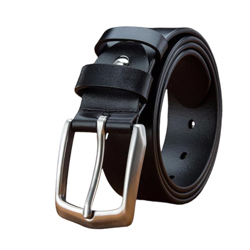Ceinture en cuir pour homme avec boucle en acier inoxydable chic