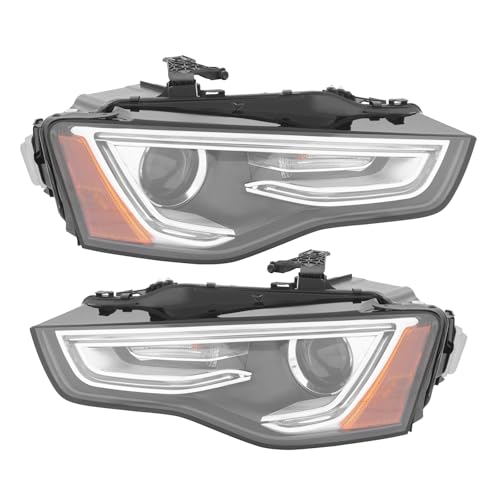 Ynomdusa Right+Left LED Headlight, HID Headlight with LED, Non-AFS Headlamp Model For 2013-2017 Audi A5/A5 Quattro/S5 2-Door HID/Xenon Direct Replacement (Right+Left)