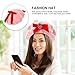 ABOOFAN Women Wool Bow Beret Pink French Style Warm Winter Hat for Travel Daily Wear Cute Strawbwrry Beret