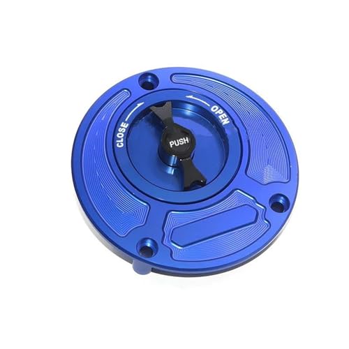 Bouchon réservoir CNC FZ1 Fazer en aluminium usiné bleu moto