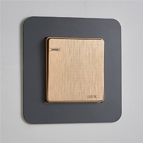 FEZF 2-stück Wandschutzfolie für Lichtschalter und Steckdosen, Schwarz, Drucktaste, EIN-AUS-EIN