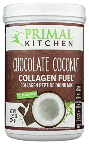 Primal Kitchen Chocolate Coconut Flavored Collagen Fuel Drink Mix, Dairy Free, 13.89 Ounces (Pack Of 1)