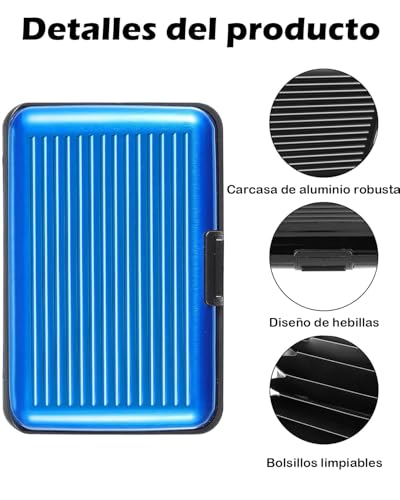 La Mejor Selección de Tarjetero de Aluminio los más recomendados. 30 Tarjetero de Aluminio marca ZSKEUR (3)