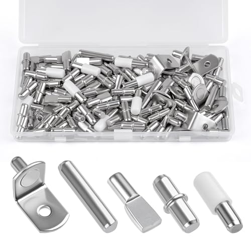 124 Pcs Nickel Shelf Pegs Kit