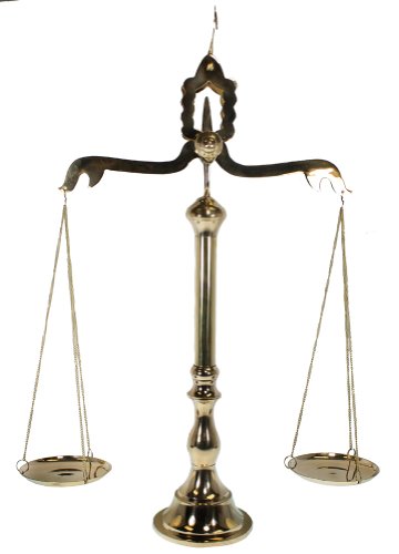 Báscula de equilibrio clásica de latón 24 pulgadas miniatura 1