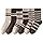 MAGIARTE Chaussettes Femme Mini Crew en Coton Peigné à Rayures - Sport Décontracté - Taille Quart - Lot de 6 Paires (Modèle Rayures-03)