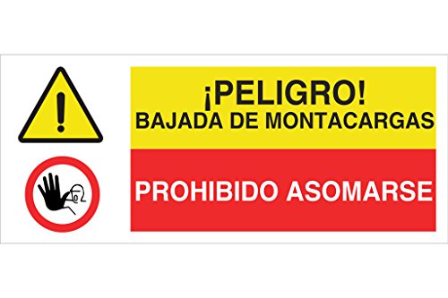 Señal Poliestireno 15Mm 507X210 En Oferta Cofan Cap29Pl507210 - Señal De Seguridad&Quot;¡Peligro! Bajada De Montacargas/Prohibido Asomarse&Quot;