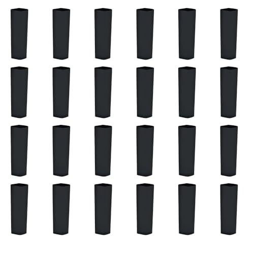 Acoeitl 24PCS Aglets for Shoelaces 0.27 In Black Plastic Heat Shrink Shoe Lace Tips End Caps for Sneaker Repair Shortening Replacement and Shoelace Head Cord Ends for Drawstring DIY