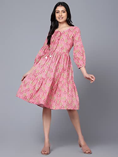 Image of Bani Women 100% Cotton Womens Printed Short Dress