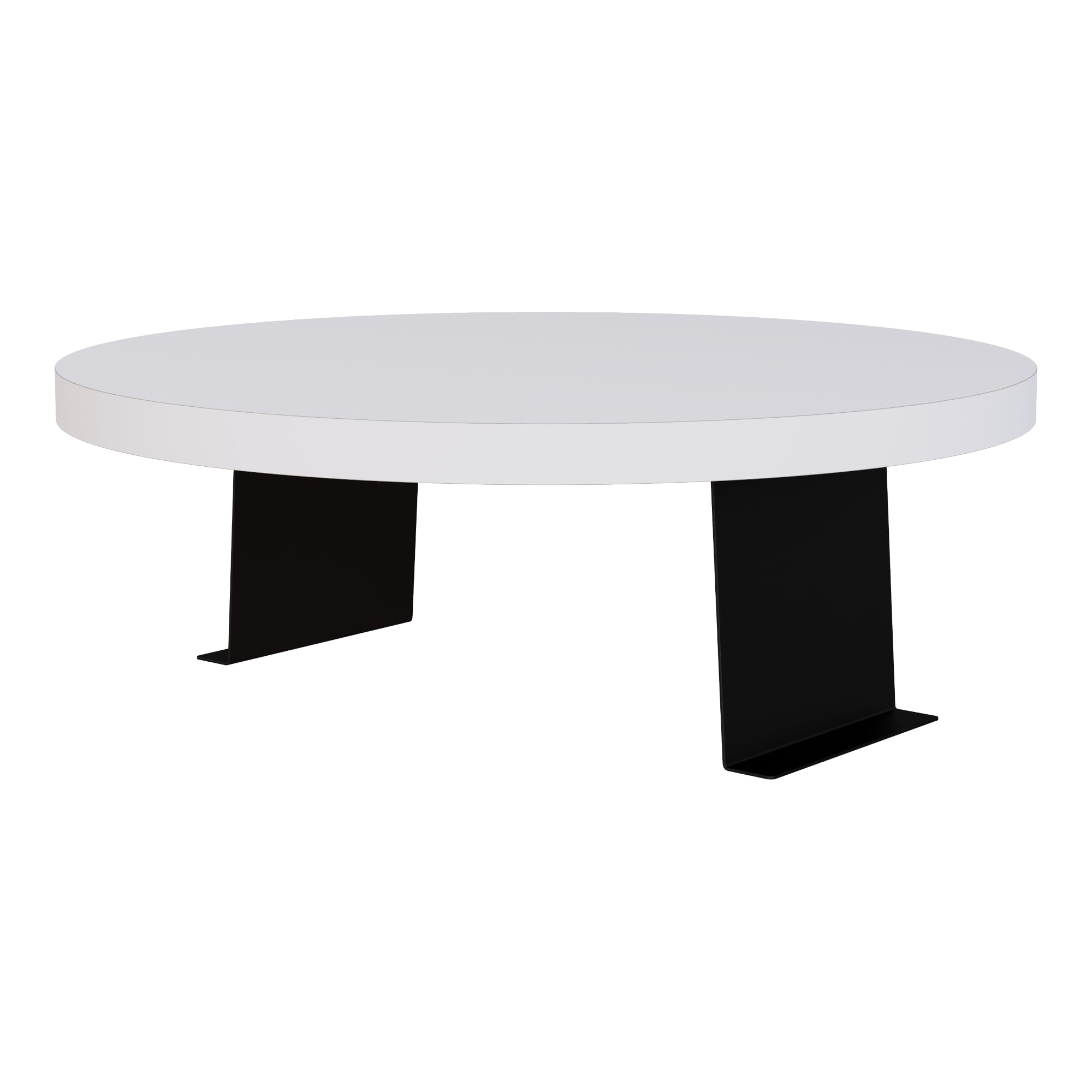 [en.casa] Tavolino Bracciolo per Poltrona Divano Piano Rotondo Ø34 cm Supporti Regolabili in Larghezza Vassoio da Appoggio Tavolino Laterale Divano - Bianco
