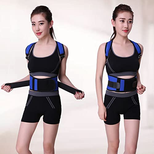 Correcteur de posture mixte CUSMA ajustable et confortable dos bleu - 3