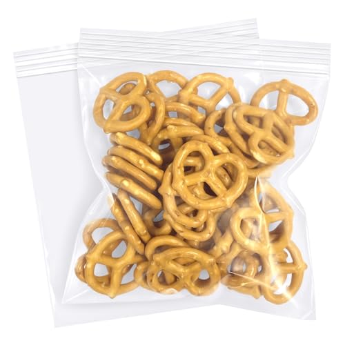 5x5 Inches Mini Plastic Zip Bags,200 Pieces Jewelry Bags, Clear Resealable Small Zip Bag