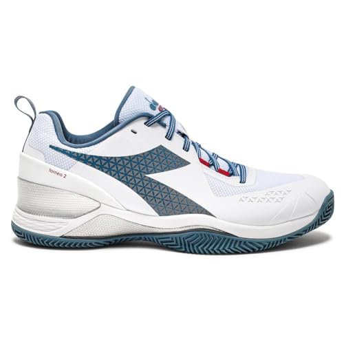 Diadora Mens Blushield Torneo 2 Clay Tennis Sneakers Shoes - Blue, White3